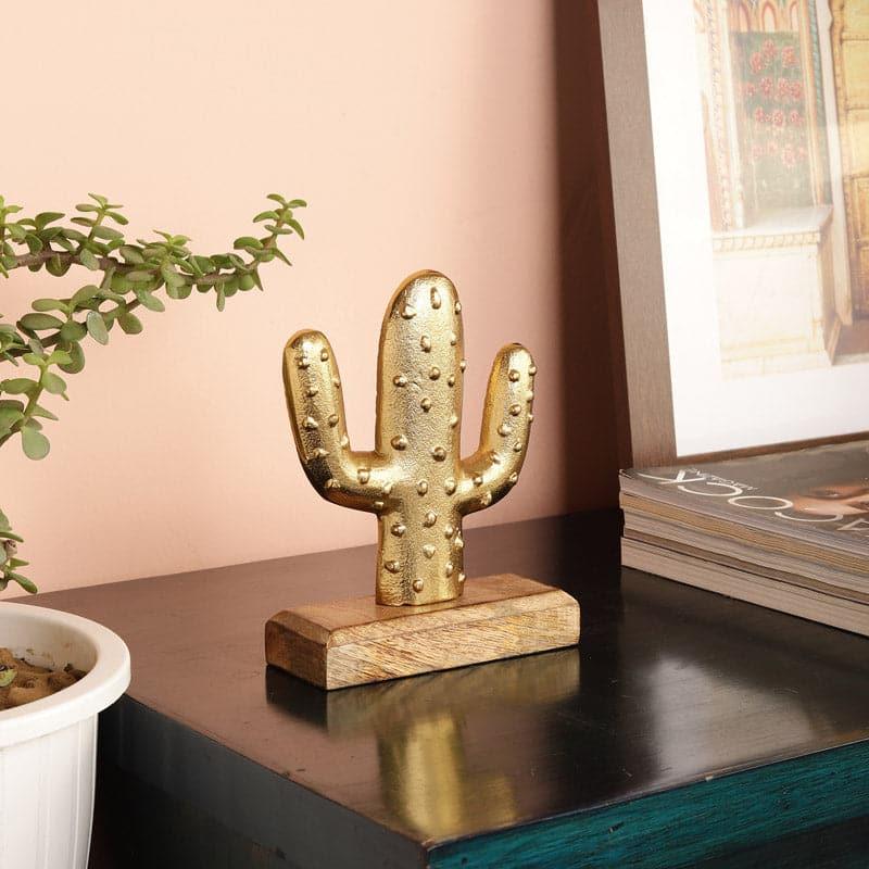 Buy Cactus Charm Showpiece - Gold Showpieces from Vaaree