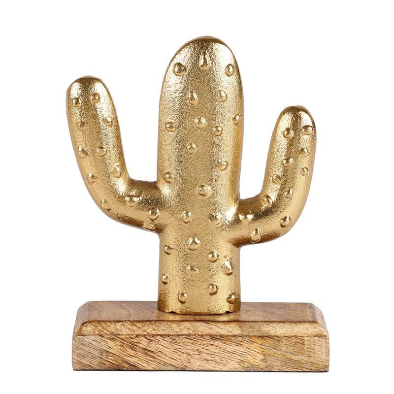 Showpieces - Cactus Charm Showpiece - Gold