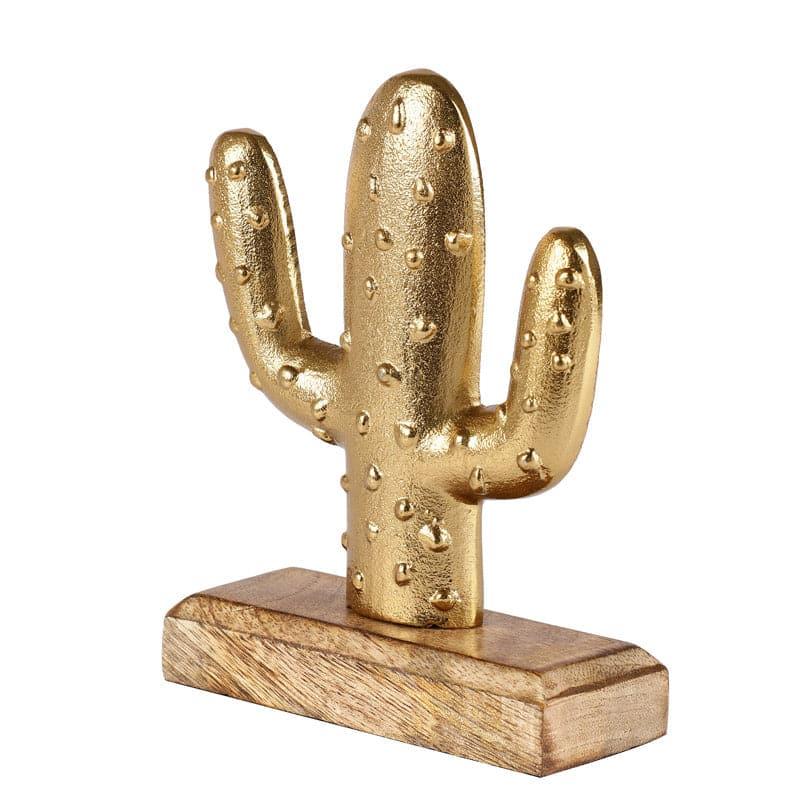 Showpieces - Cactus Charm Showpiece - Gold