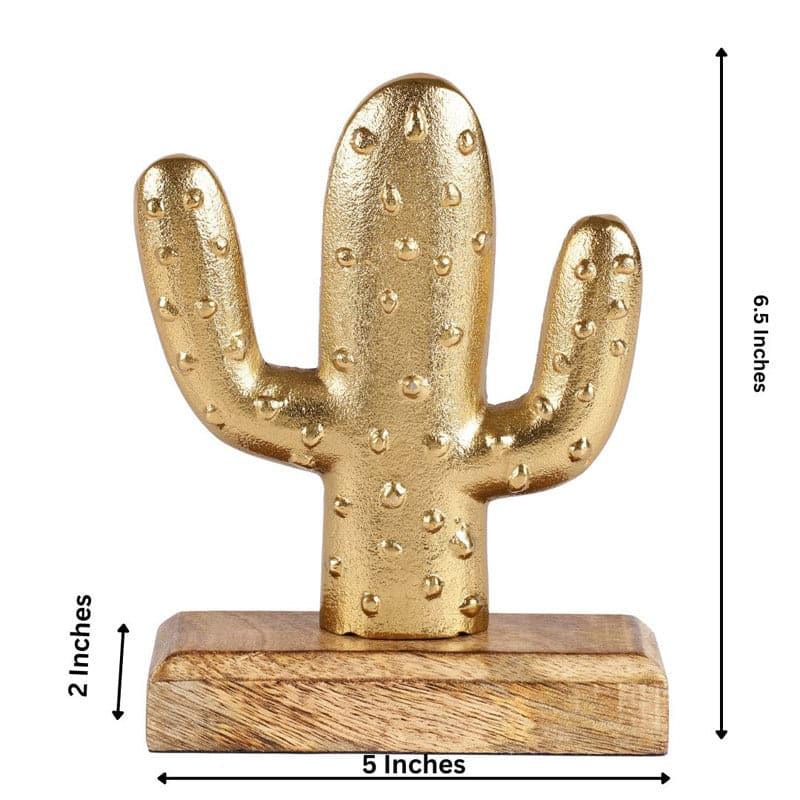 Buy Cactus Charm Showpiece - Gold Showpieces from Vaaree