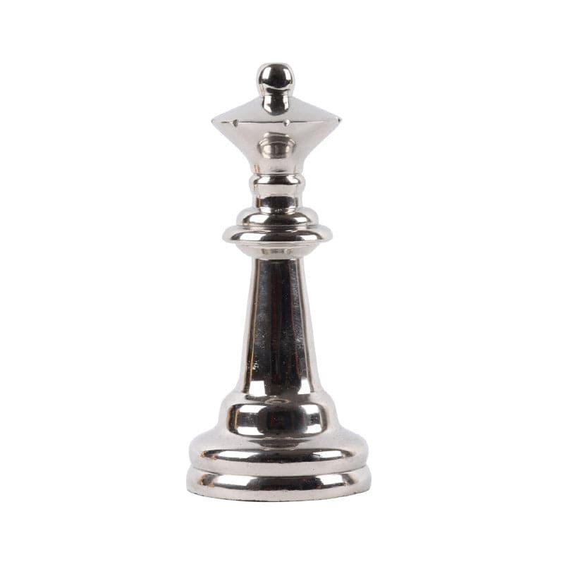 Buy Chess Charm King & Queen Showpiece - Silver Showpieces from Vaaree