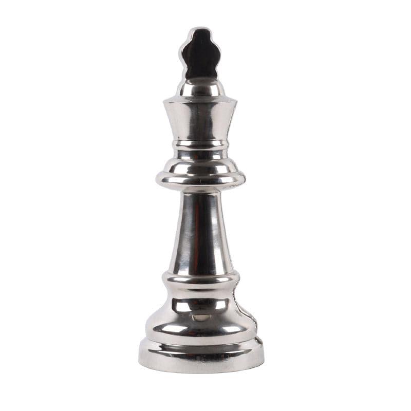 Buy Chess Charm King & Queen Showpiece - Silver Showpieces from Vaaree