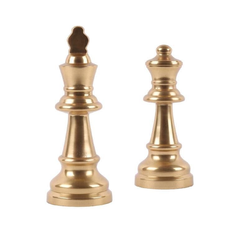 Buy Chess Charm King Showpiece (Gold) - Set Of Two Showpieces from Vaaree