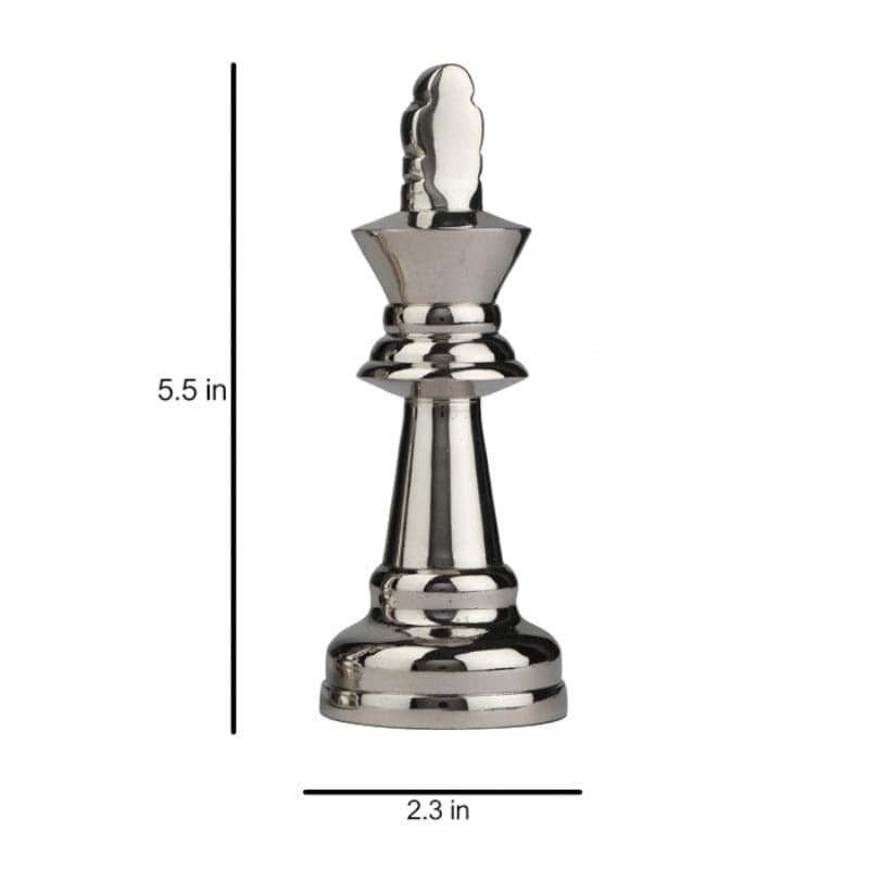 Buy Chess Charm King Showpiece - Silver Showpieces from Vaaree