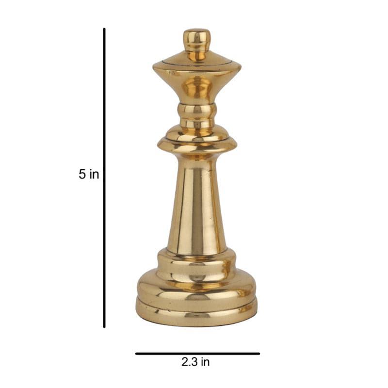 Buy Chess Charm Queen Showpiece - Gold Showpieces from Vaaree