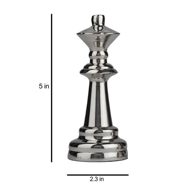 Buy Chess Charm Queen Showpiece - Silver Showpieces from Vaaree