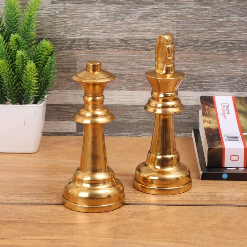 Buy Chess Charm Queen Showpiece (Silver) - Set Of Two Showpieces from Vaaree