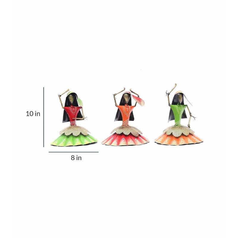 Buy Dandia Dazzle Showpiece - Set Of Three Showpiece from Vaaree