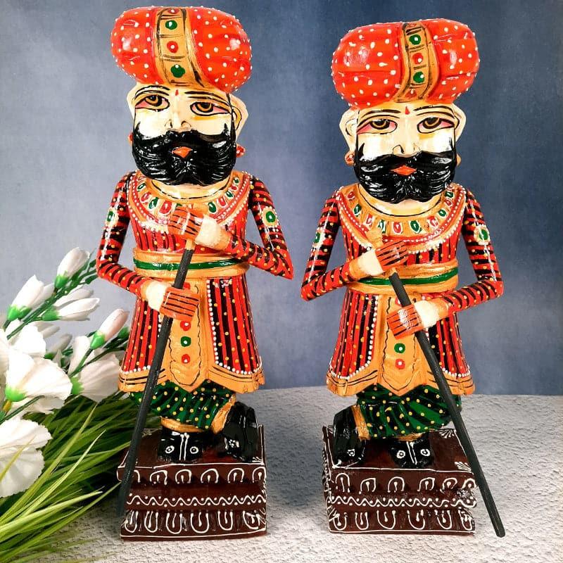 Buy Darbaan Strength Showpiece - Set Of Two Showpieces from Vaaree