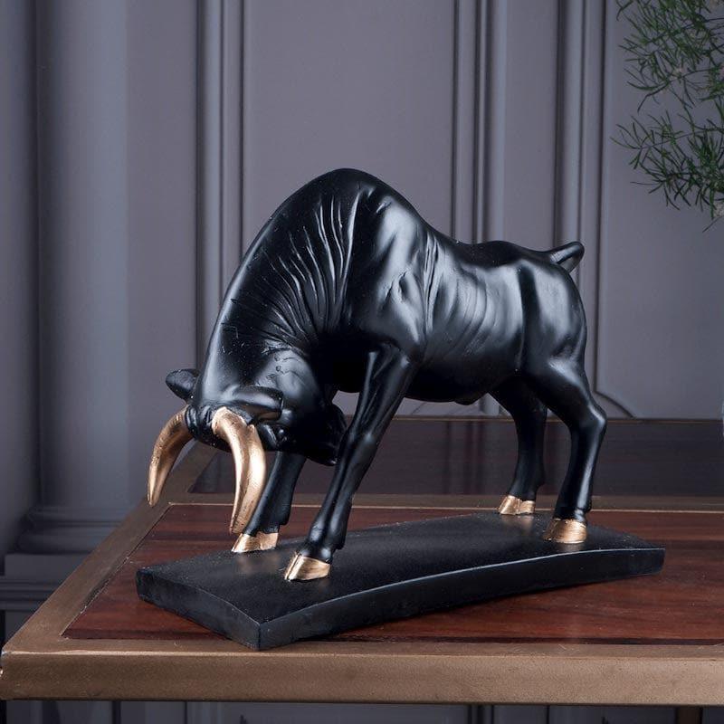 Buy Debby Bull Showpiece - Black Showpieces from Vaaree