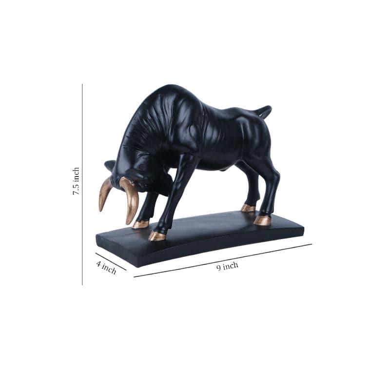 Buy Debby Bull Showpiece - Black Showpieces from Vaaree