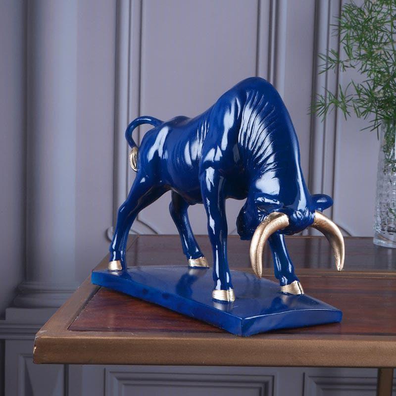 Buy Debby Bull Showpiece - Blue Showpieces from Vaaree