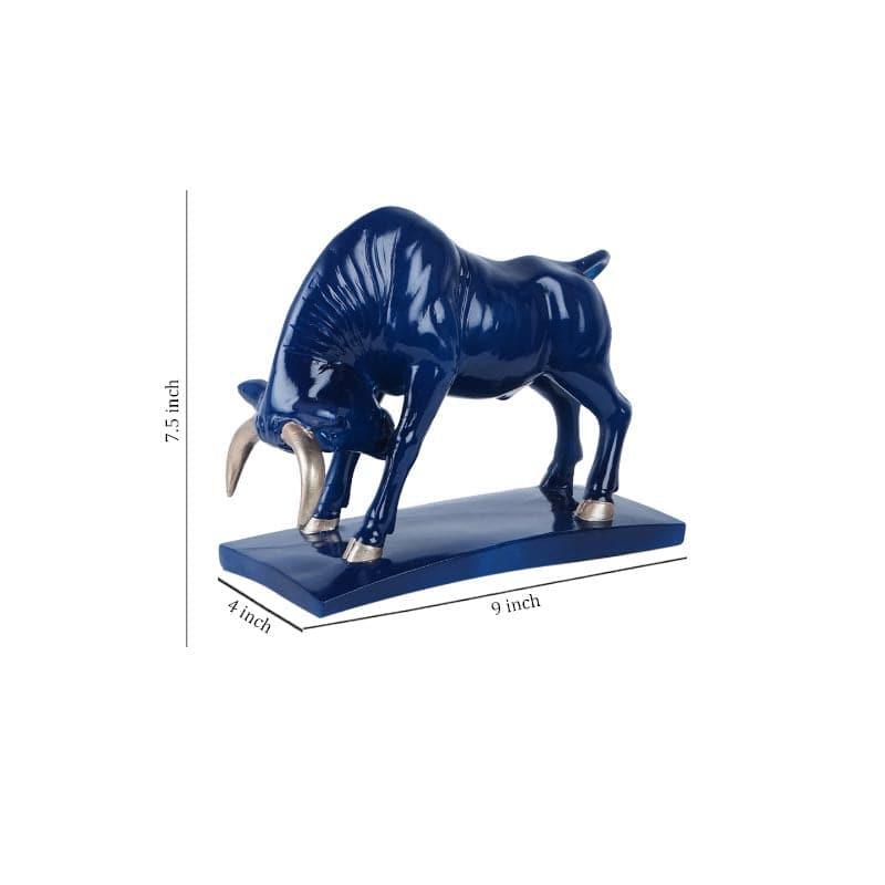 Buy Debby Bull Showpiece - Blue Showpieces from Vaaree