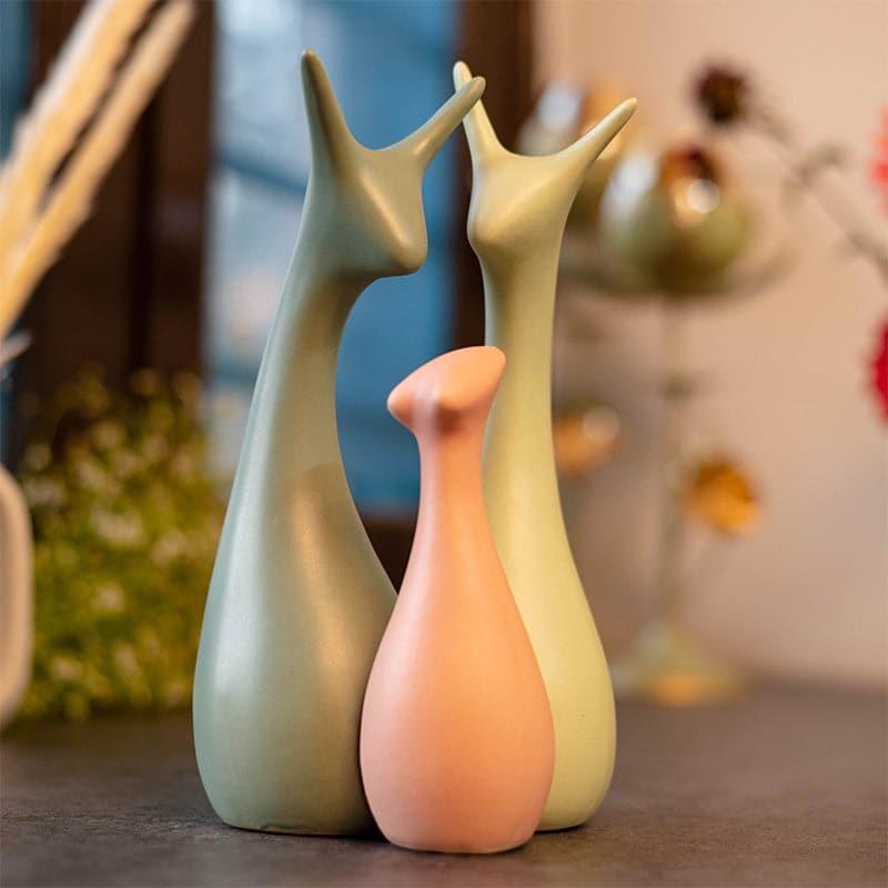 Buy Deer Pride Pastels Showpiece - Set Of Three Showpieces from Vaaree