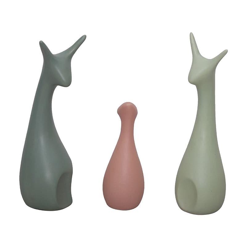 Buy Deer Pride Pastels Showpiece - Set Of Three Showpieces from Vaaree