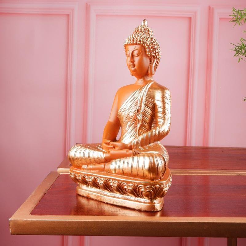 Buy Dhyanmudra Buddha Showpiece - Gold Showpieces from Vaaree