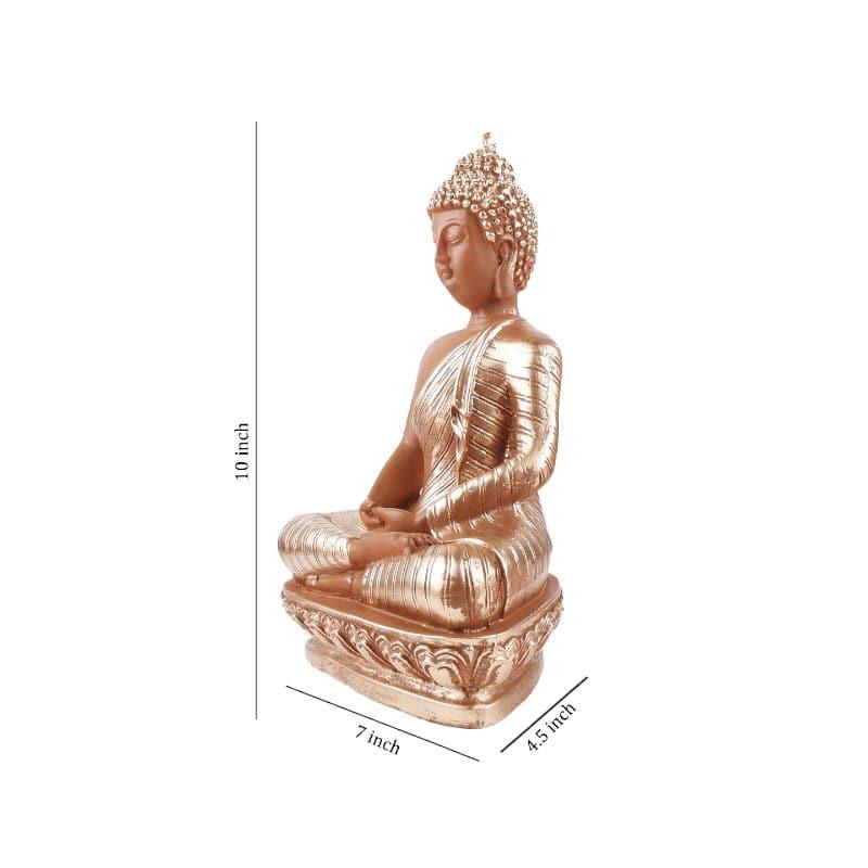 Buy Dhyanmudra Buddha Showpiece - Gold Showpieces from Vaaree