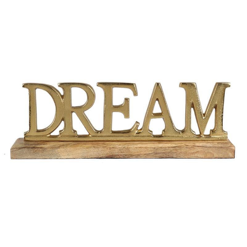 Buy Dream Deal Typography Showpiece - Gold Showpiece from Vaaree