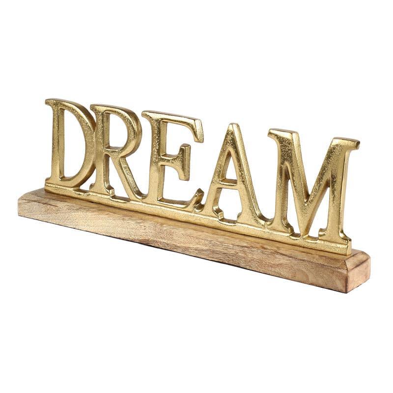 Buy Dream Deal Typography Showpiece - Gold Showpiece from Vaaree