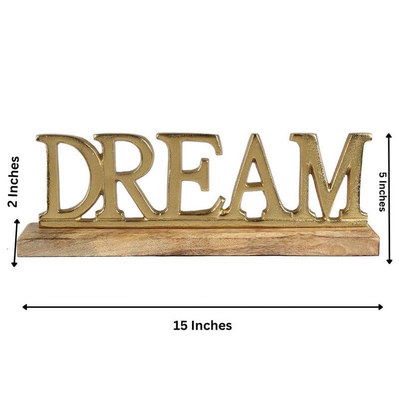 Buy Dream Deal Typography Showpiece - Gold Showpiece from Vaaree