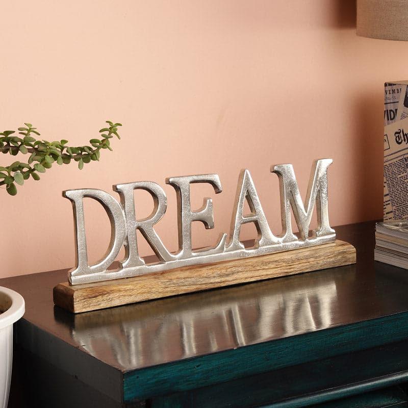 Buy Dream Deal Typography Showpiece - Silver Showpiece from Vaaree