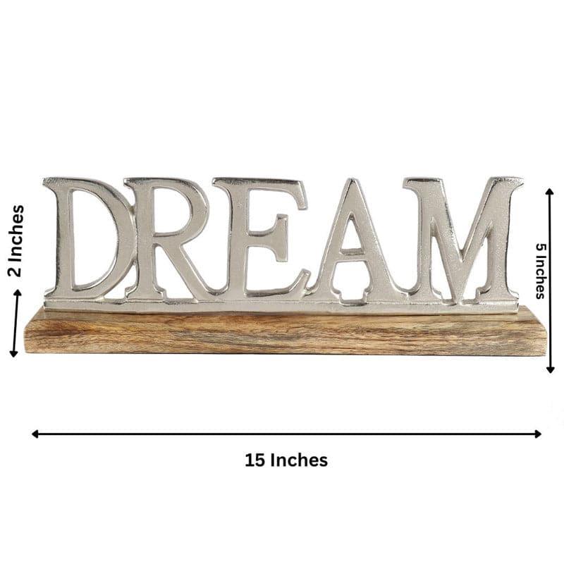 Buy Dream Deal Typography Showpiece - Silver Showpiece from Vaaree