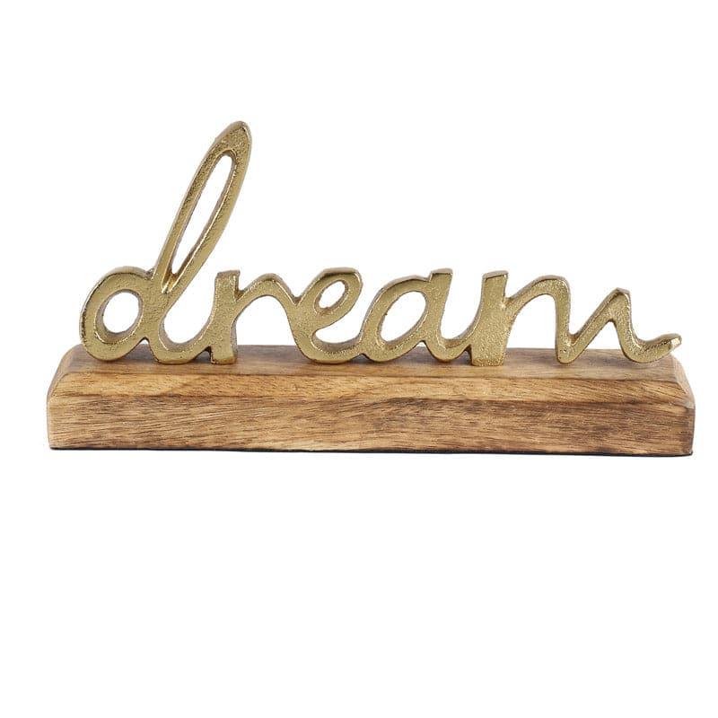 Buy Dream Delve Typography Showpiece - Gold Showpieces from Vaaree