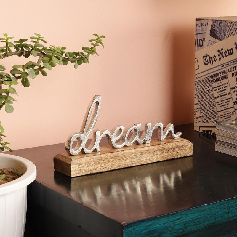 Buy Dream Delve Typography Showpiece - Silver Showpiece from Vaaree