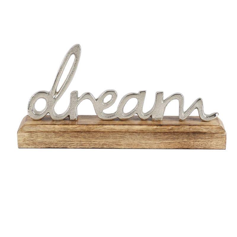 Buy Dream Delve Typography Showpiece - Silver Showpiece from Vaaree