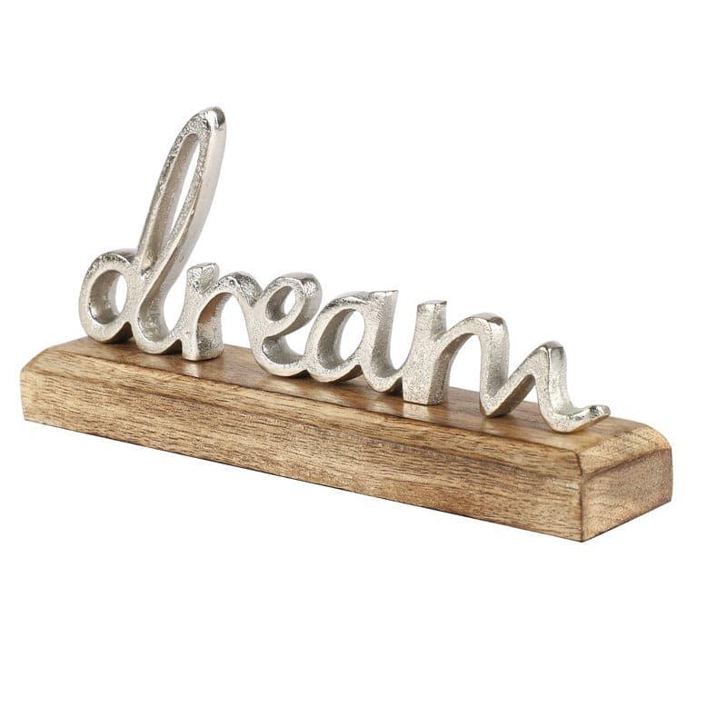 Buy Dream Delve Typography Showpiece - Silver Showpiece from Vaaree