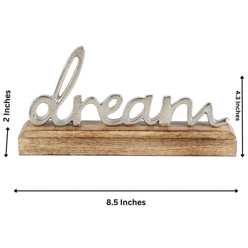 Buy Dream Delve Typography Showpiece - Silver Showpiece from Vaaree