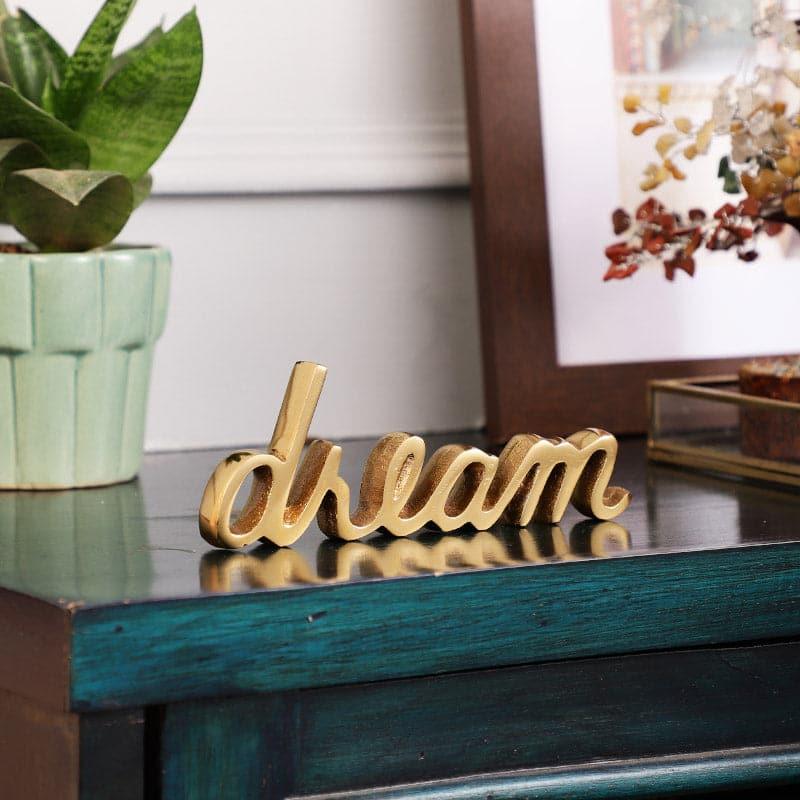 Buy Dream Dose Typography Showpiece - Gold Showpieces from Vaaree