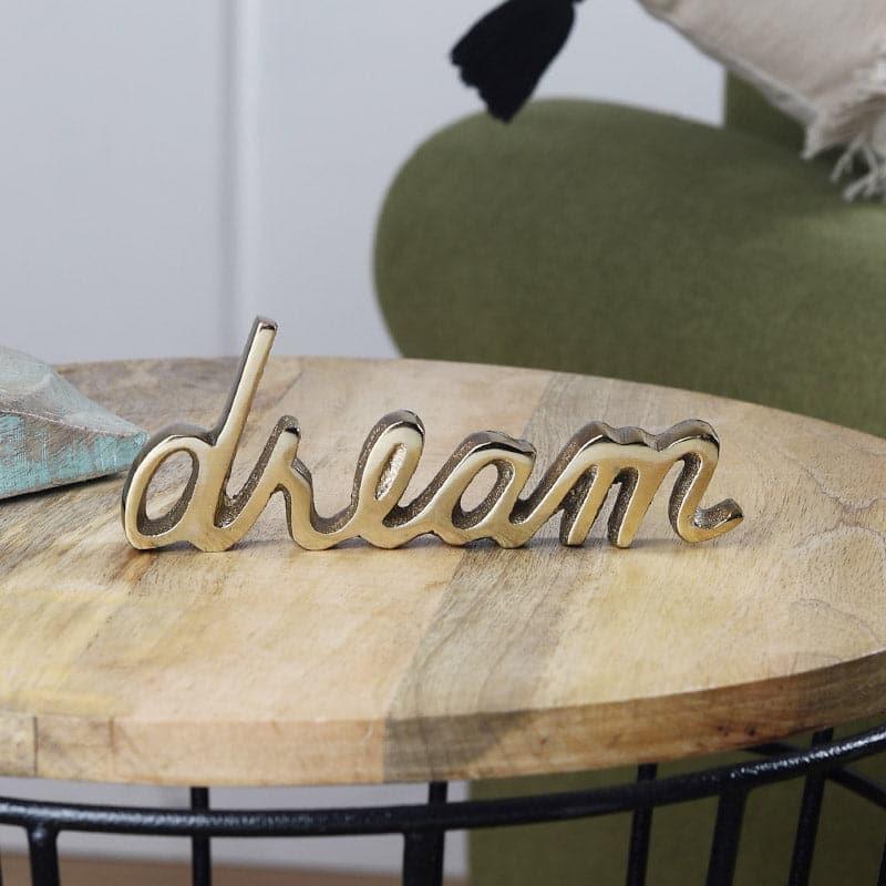 Buy Dream Dose Typography Showpiece - Gold Showpieces from Vaaree