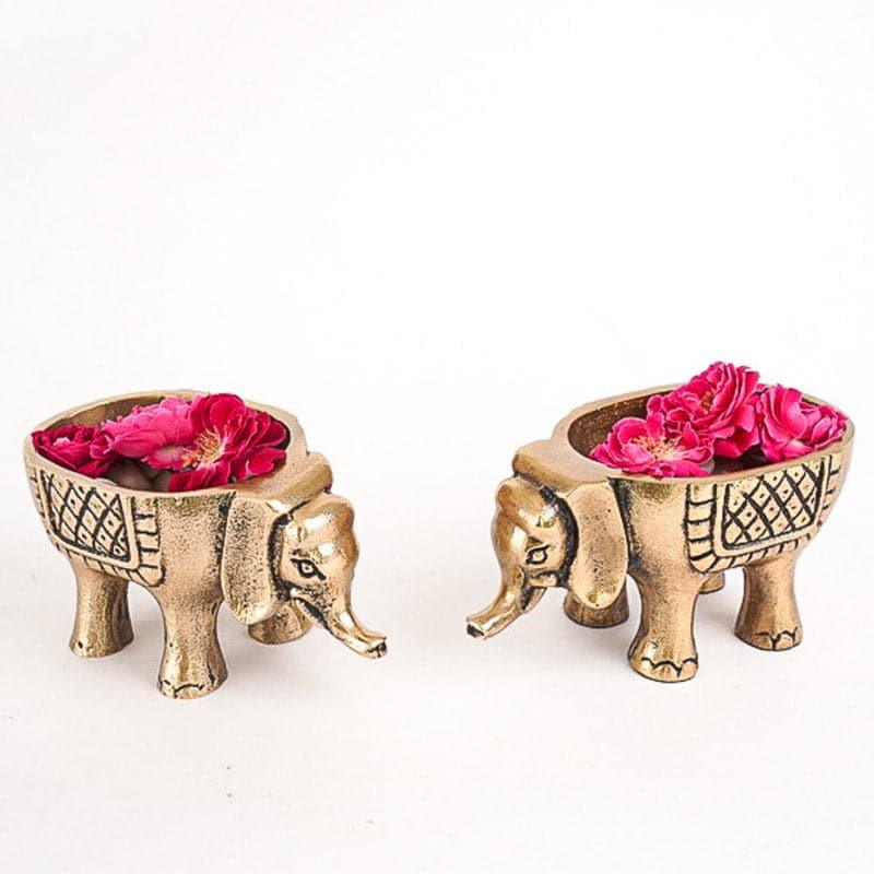 Showpieces - Elephant Carriage Showpiece - Set Of Two