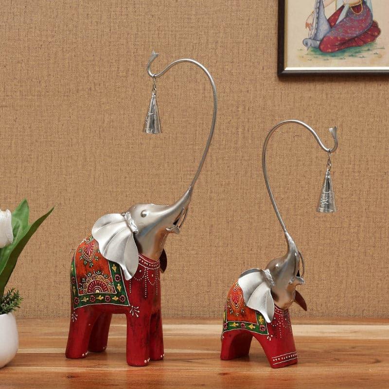 Buy Elephant Fun Showpiece - Set Of Two Showpiece from Vaaree