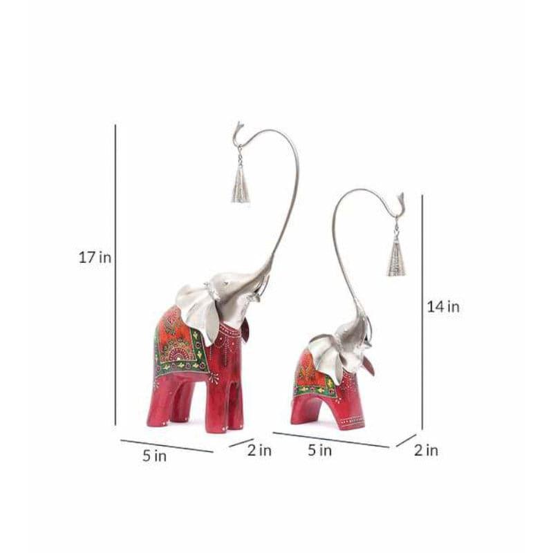 Buy Elephant Fun Showpiece - Set Of Two Showpiece from Vaaree