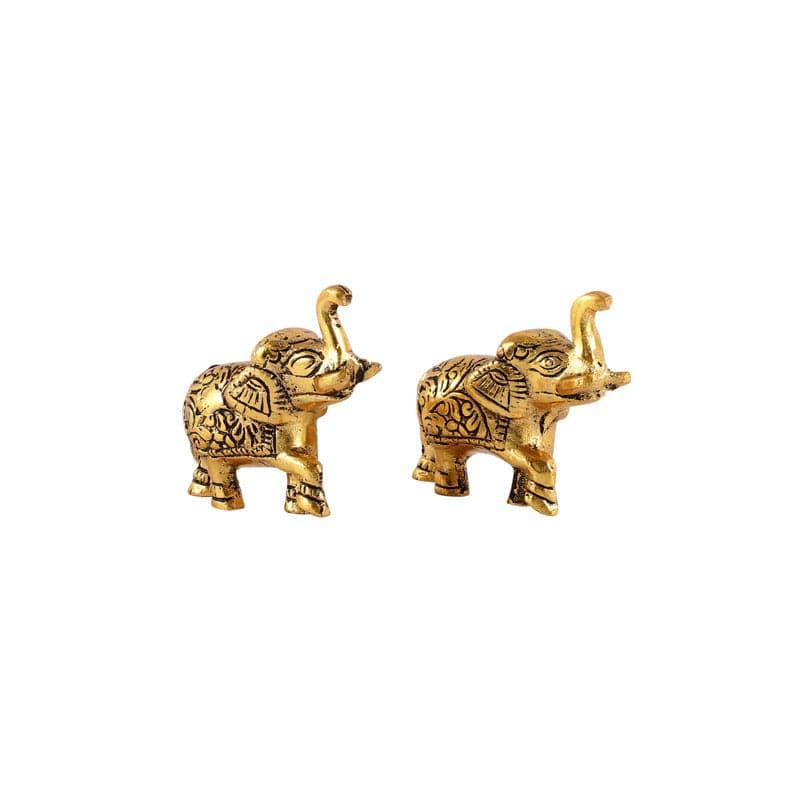 Buy Elephant Meet Showpiece - Set Of Two Showpieces from Vaaree