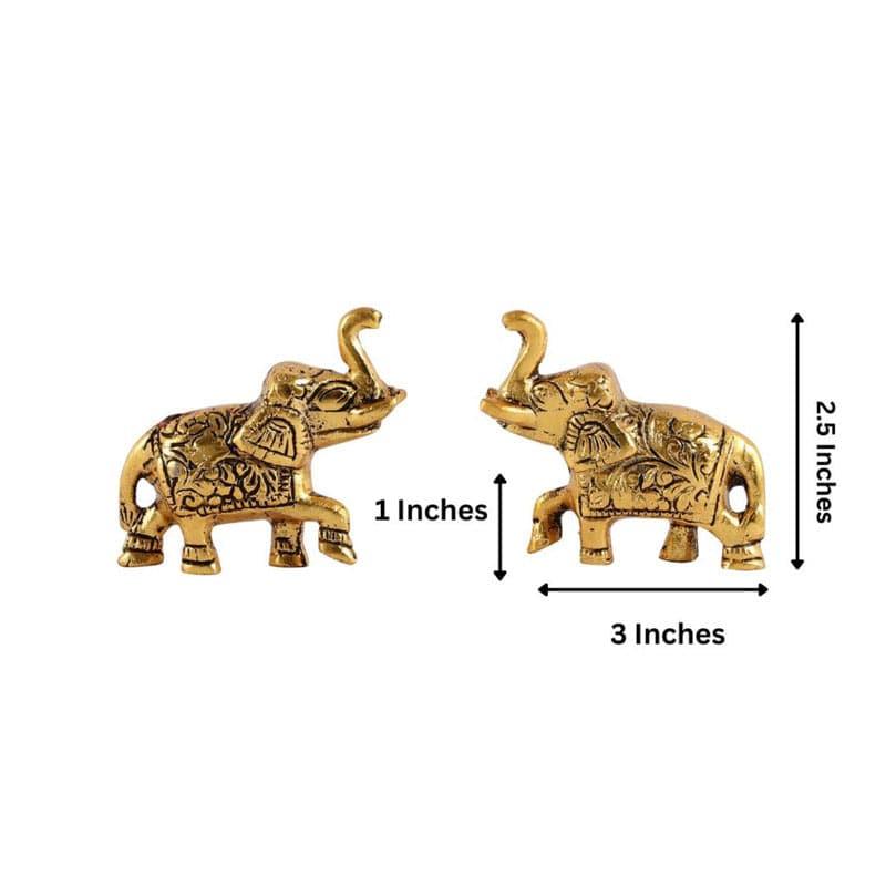 Buy Elephant Meet Showpiece - Set Of Two Showpieces from Vaaree