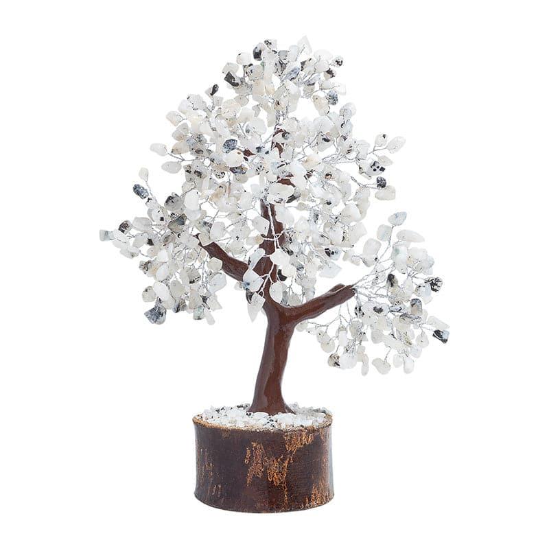 Showpieces - Elina Crystal Stone Wish Tree Showpiece - White