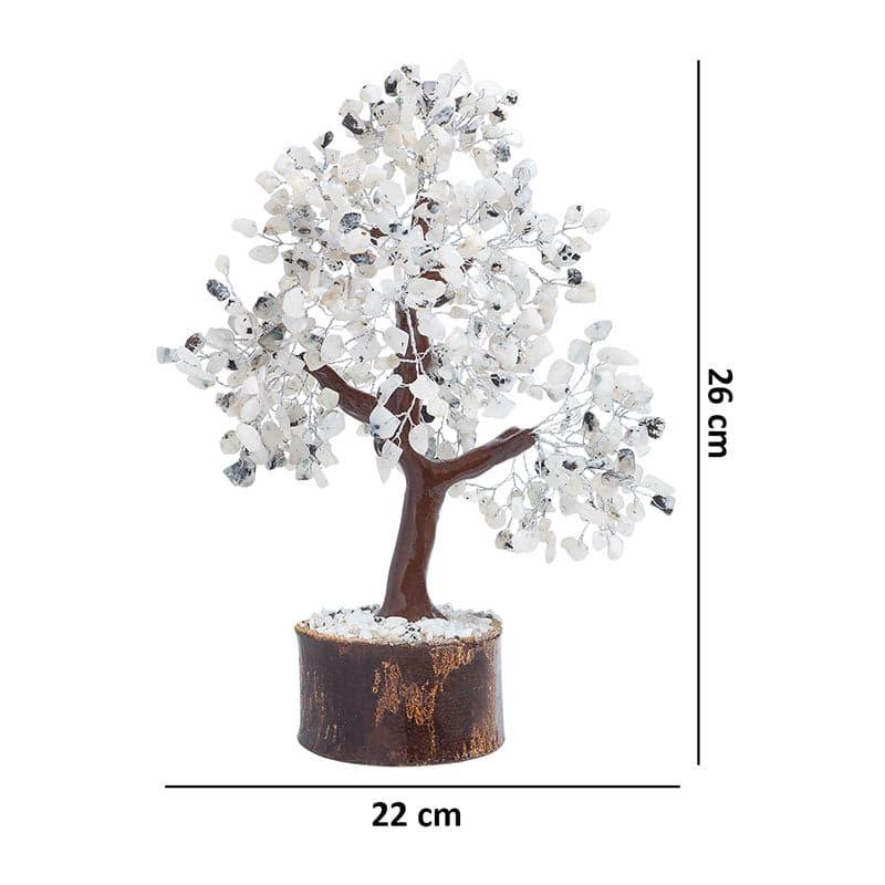 Buy Elina Crystal Stone Wish Tree Showpiece - White Showpiece from Vaaree