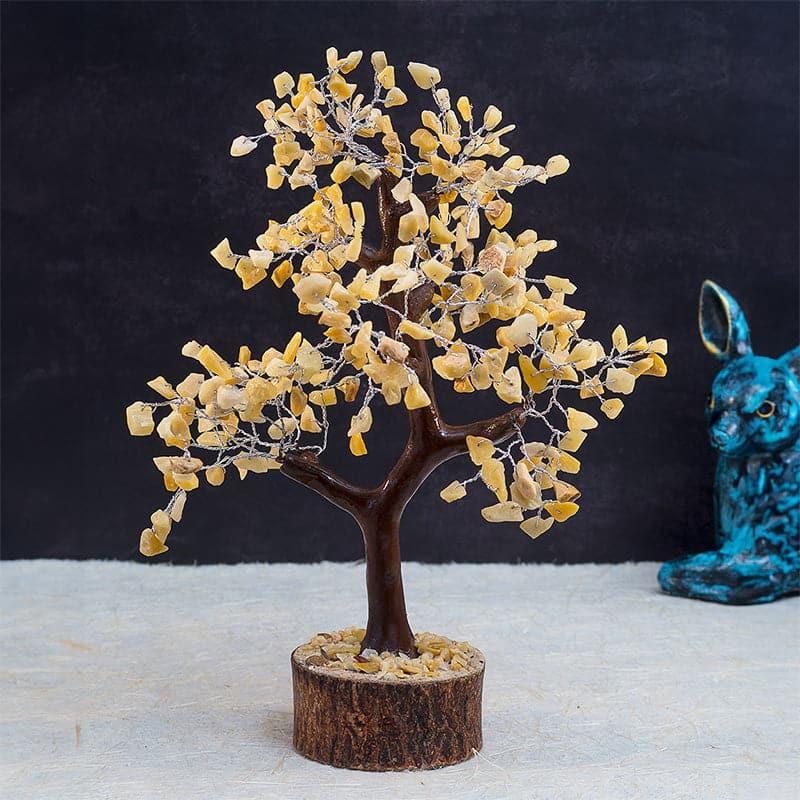 Buy Showpieces - Elina Crystal Stone Wish Tree Showpiece - Yellow at Vaaree online