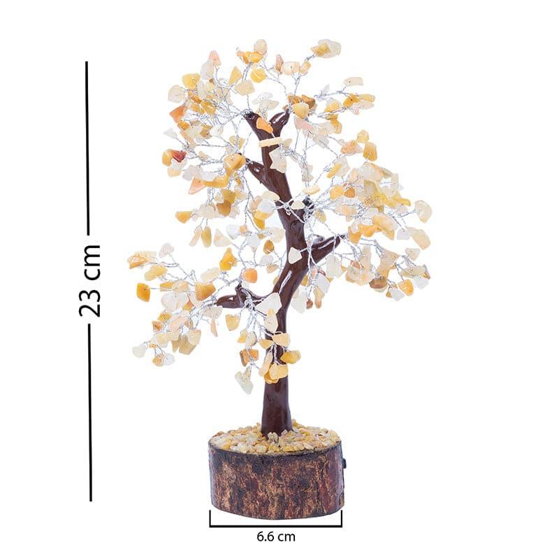 Buy Showpieces - Elina Crystal Stone Wish Tree Showpiece - Yellow at Vaaree online