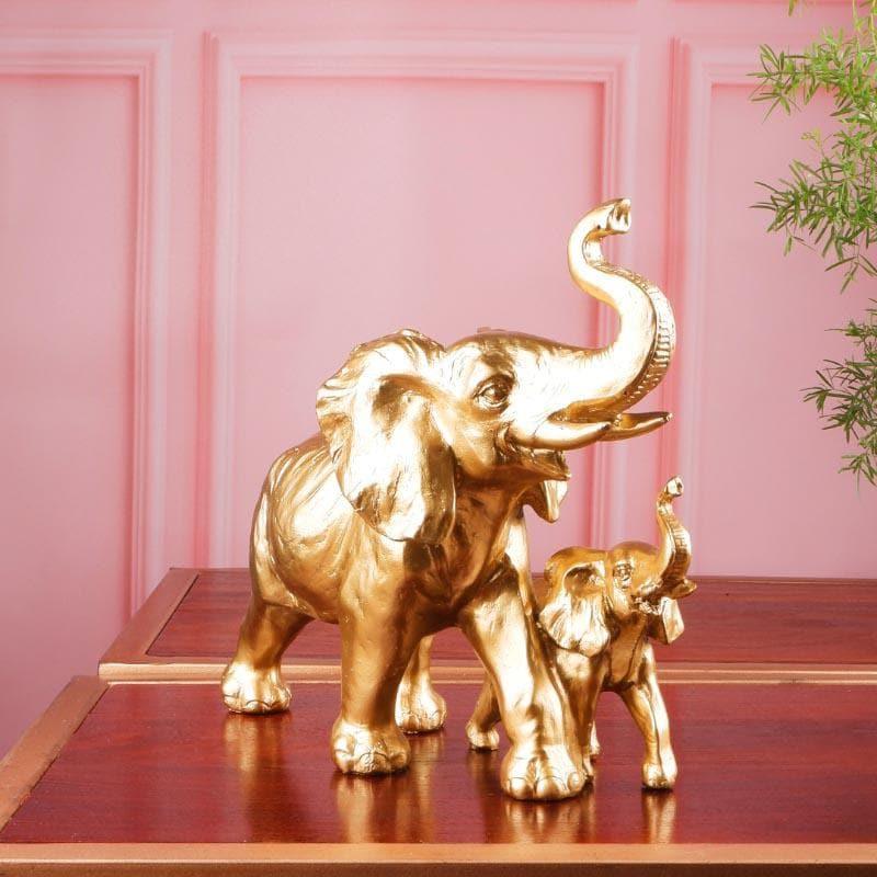 Buy Ellie & Kids Elephant Showpiece - Medium Showpieces from Vaaree