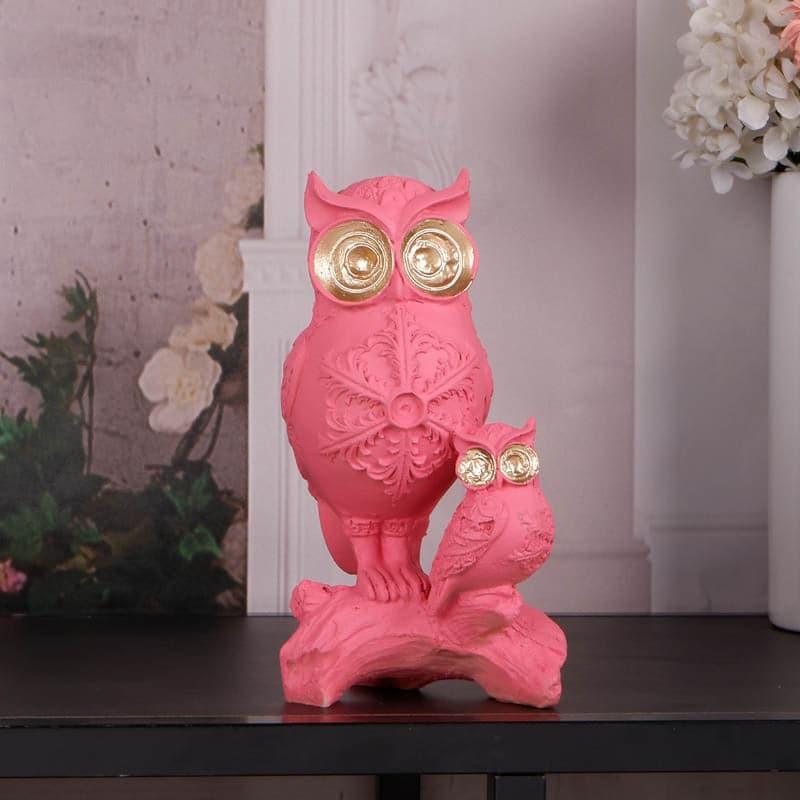 Buy Ethereal Owl Showpiece - Pink Showpieces from Vaaree