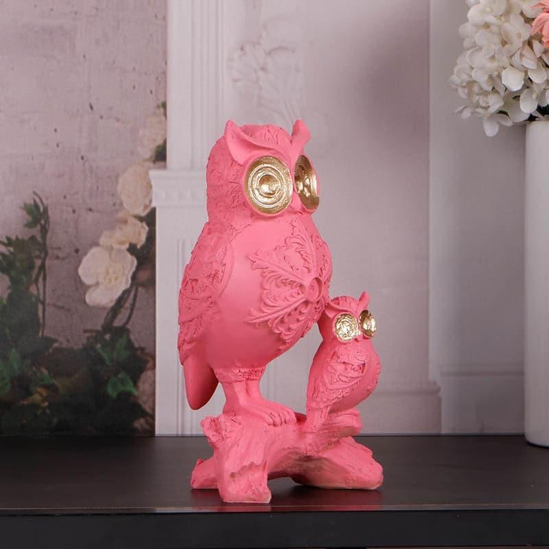 Buy Ethereal Owl Showpiece - Pink Showpieces from Vaaree