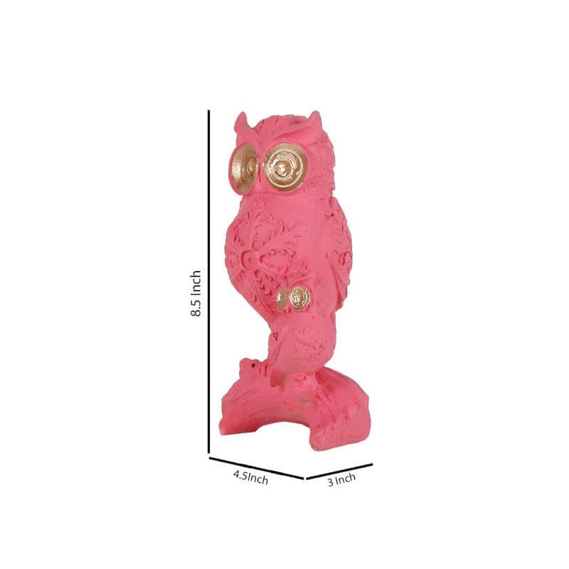 Buy Ethereal Owl Showpiece - Pink Showpieces from Vaaree