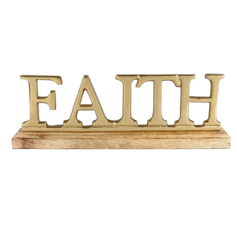 Buy Faith Foster Typography Showpiece - Gold Showpieces from Vaaree