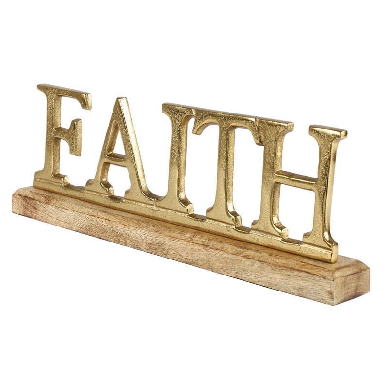 Buy Faith Foster Typography Showpiece - Gold Showpieces from Vaaree