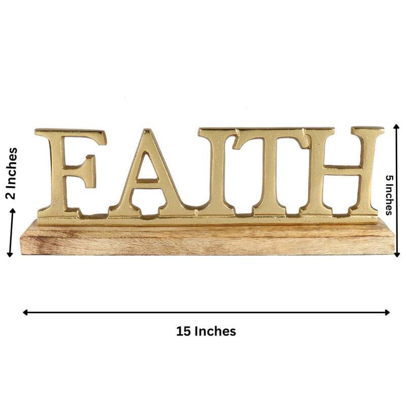 Buy Faith Foster Typography Showpiece - Gold Showpieces from Vaaree