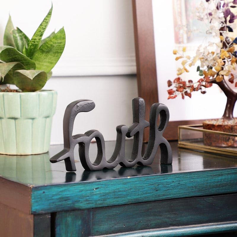 Buy Faith Typography Showpiece - Black Showpiece from Vaaree